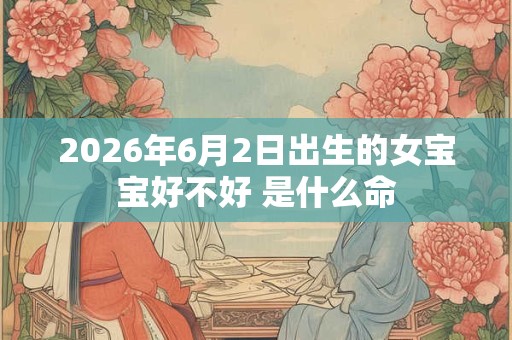 2026年6月2日出生的女宝宝好不好 是什么命