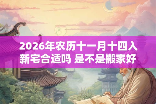 2026年农历十一月十四入新宅合适吗 是不是搬家好日子 2026年农历十一月十四入新宅合适吗 是不是搬家好日子