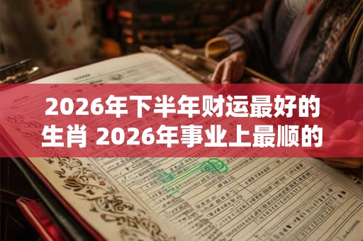 2026年下半年财运最好的生肖 2026年事业上最顺的生肖 2026年下半年财运最好的生肖 2026年事业上最顺的生肖