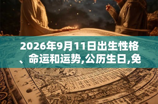 2026年9月11日出生性格、命运和运势,公历生日,免费算命