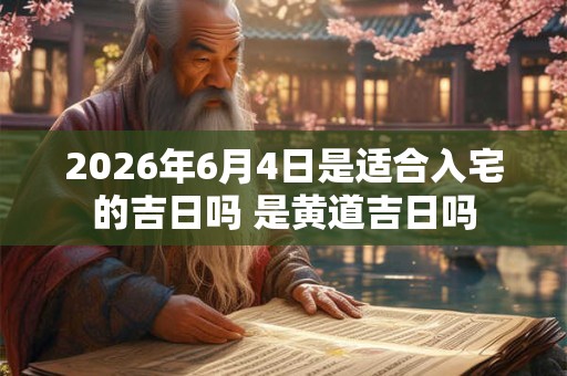2026年6月4日是适合入宅的吉日吗 是黄道吉日吗