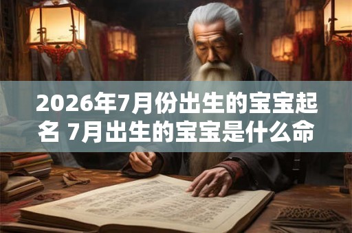 2026年7月份出生的宝宝起名 7月出生的宝宝是什么命