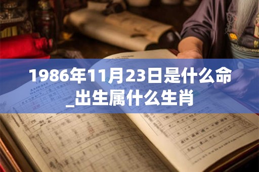 1986年11月23日是什么命_出生属什么生肖 1986年11月23日是什么命_出生属什么生肖