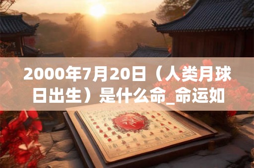 2000年7月20日(人类月球日出生)是什么命_命运如何 2000年7月20日(人类月球日出生)是什么命_命运如何