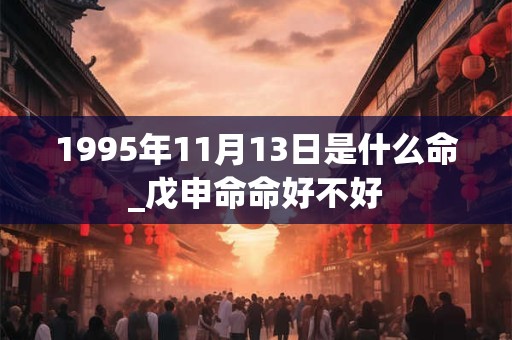1995年11月13日是什么命_戊申命命好不好