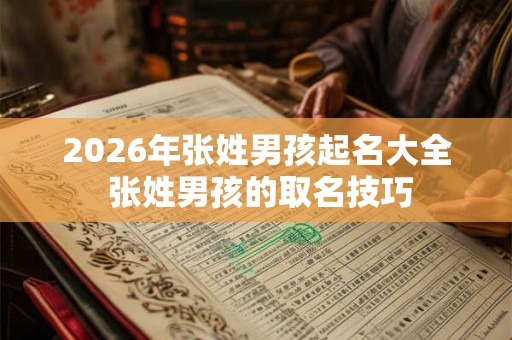 2026年张姓男孩起名大全 张姓男孩的取名技巧