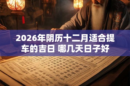 2026年阴历十二月适合提车的吉日 哪几天日子好 2026年阴历十二月适合提车的吉日 哪几天日子好