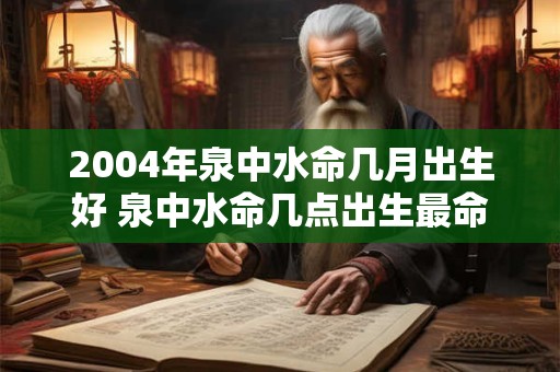 2004年泉中水命几月出生好 泉中水命几点出生最命苦