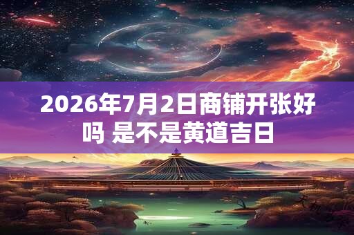 2026年7月2日商铺开张好吗 是不是黄道吉日 2026年7月2日商铺开张好吗 是不是黄道吉日