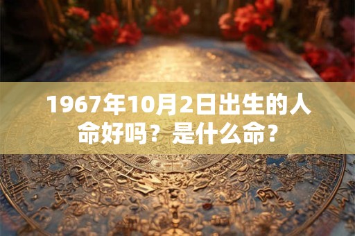 1967年10月2日出生的人命好吗?是什么命? 1967年10月2日出生的人命好吗?是什么命?