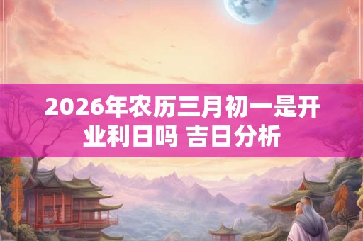 2026年农历三月初一是开业利日吗 吉日分析 2026年农历三月初一是开业利日吗 吉日分析