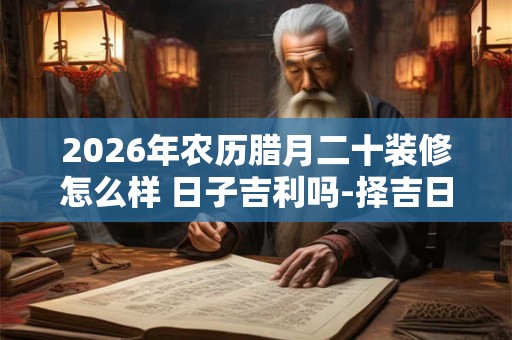 2026年农历腊月二十装修怎么样 日子吉利吗-择吉日网 2026年农历腊月二十装修怎么样 日子吉利吗-择吉日网