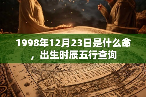 1998年12月23日是什么命,出生时辰五行查询 1998年12月23日是什么命,出生时辰五行查询