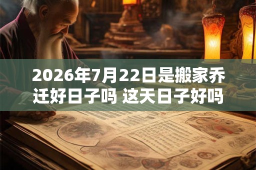 2026年7月22日是搬家乔迁好日子吗 这天日子好吗 2026年7月22日是搬家乔迁好日子吗 这天日子好吗