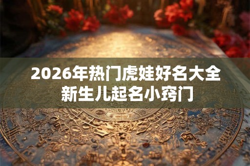 2026年热门虎娃好名大全 新生儿起名小窍门