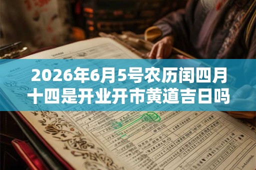 2026年6月5号农历闰四月十四是开业开市黄道吉日吗 2026年6月5号农历闰四月十四是开业开市黄道吉日吗