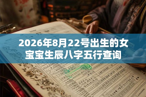 2026年8月22号出生的女宝宝生辰八字五行查询 2026年8月22号出生的女宝宝生辰八字五行查询
