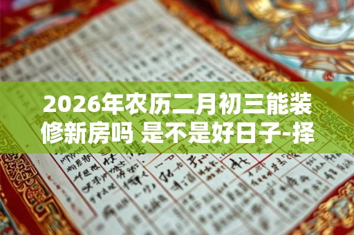 2026年农历二月初三能装修新房吗 是不是好日子-择吉日网 2026年农历二月初三能装修新房吗 是不是好日子-择吉日网