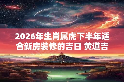2026年生肖属虎下半年适合新房装修的吉日 黄道吉日分析 2026年生肖属虎下半年适合新房装修的吉日 黄道吉日分析
