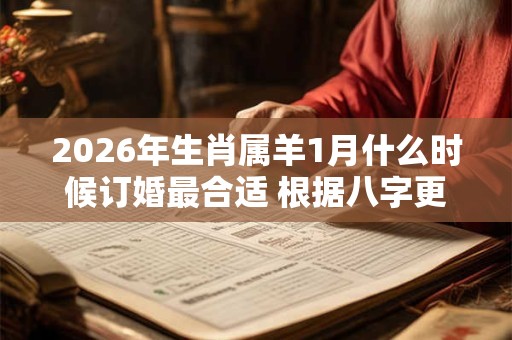 2026年生肖属羊1月什么时候订婚最合适 根据八字更加精准 2026年生肖属羊1月什么时候订婚最合适 根据八字更加精准