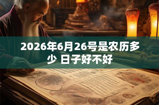 2026年6月26号是农历多少 日子好不好