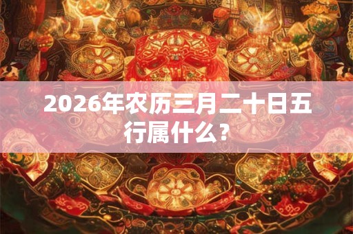 2026年农历三月二十日五行属什么? 2026年农历三月二十日五行属什么?