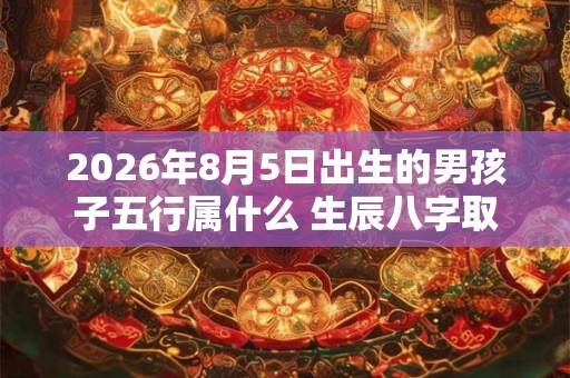 2026年8月5日出生的男孩子五行属什么 生辰八字取名
