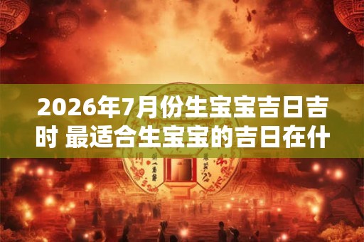 2026年7月份生宝宝吉日吉时 最适合生宝宝的吉日在什么时候 2026年7月份生宝宝吉日吉时 最适合生宝宝的吉日在什么时候