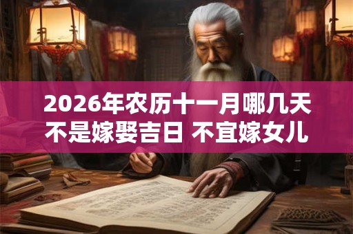 2026年农历十一月哪几天不是嫁娶吉日 不宜嫁女儿的日子 2026年农历十一月哪几天不是嫁娶吉日 不宜嫁女儿的日子