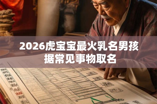 2026虎宝宝最火乳名男孩 据常见事物取名