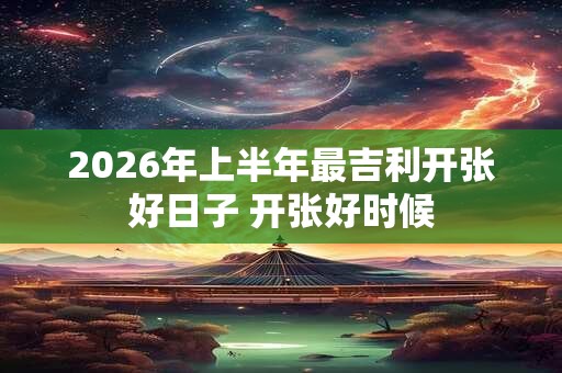 2026年上半年最吉利开张好日子 开张好时候 2026年上半年最吉利开张好日子 开张好时候
