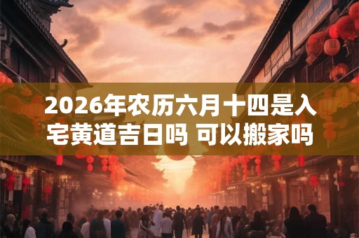2026年农历六月十四是入宅黄道吉日吗 可以搬家吗