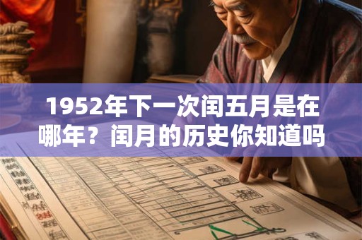1952年下一次闰五月是在哪年？闰月的历史你知道吗？
