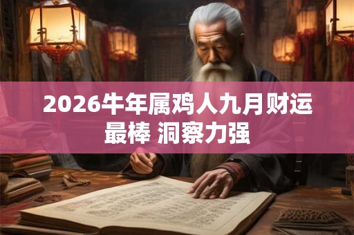 2026牛年属鸡人九月财运最棒 洞察力强