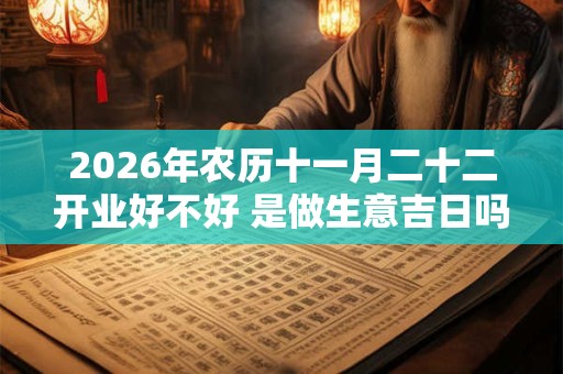 2026年农历十一月二十二开业好不好 是做生意吉日吗