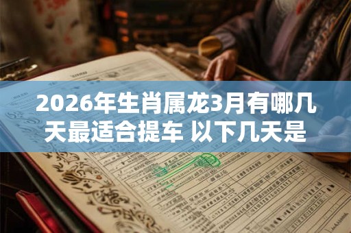 2026年生肖属龙3月有哪几天最适合提车 以下几天是吉日