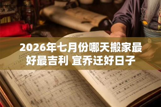2026年七月份哪天搬家最好最吉利 宜乔迁好日子 2026年七月份哪天搬家最好最吉利 宜乔迁好日子