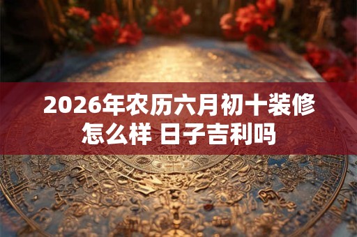 2026年农历六月初十装修怎么样 日子吉利吗 2026年农历六月初十装修怎么样 日子吉利吗