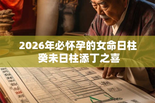 2026年必怀孕的女命日柱 癸未日柱添丁之喜