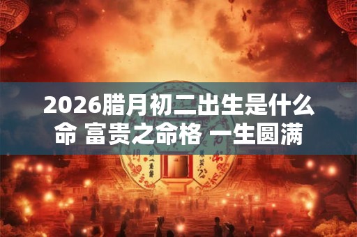 2026腊月初二出生是什么命 富贵之命格 一生圆满 2026腊月初二出生是什么命 富贵之命格 一生圆满