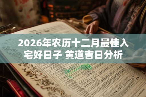 2026年农历十二月最佳入宅好日子 黄道吉日分析