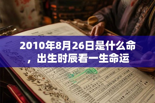 2010年8月26日是什么命，出生时辰看一生命运