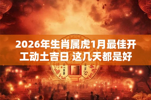 2026年生肖属虎1月最佳开工动土吉日 这几天都是好日子 2026年生肖属虎1月最佳开工动土吉日 这几天都是好日子