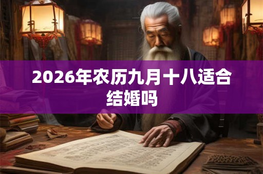 2026年农历九月十八适合结婚吗 2026年农历九月十八适合结婚吗