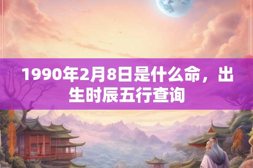 1990年2月8日是什么命,出生时辰五行查询 1990年2月8日是什么命,出生时辰五行查询
