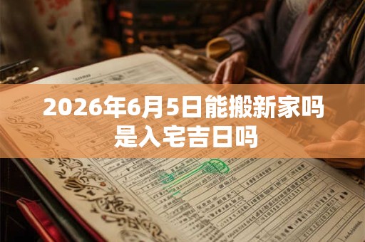 2026年6月5日能搬新家吗 是入宅吉日吗 2026年6月5日能搬新家吗 是入宅吉日吗
