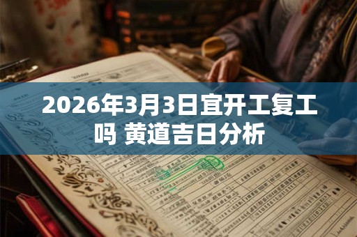 2026年3月3日宜开工复工吗 黄道吉日分析 2026年3月3日宜开工复工吗 黄道吉日分析