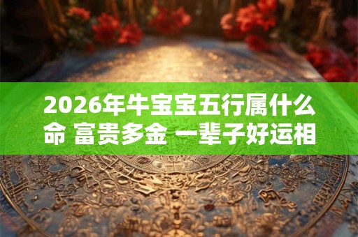 2026年牛宝宝五行属什么命 富贵多金 一辈子好运相伴 2026年牛宝宝五行属什么命 富贵多金 一辈子好运相伴