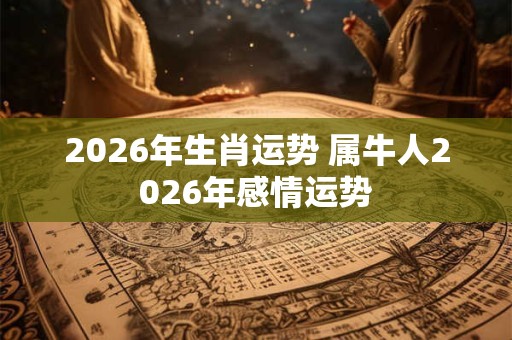 2026年生肖运势 属牛人2026年感情运势 2026年生肖运势 属牛人2026年感情运势