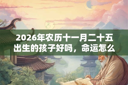 2026年农历十一月二十五出生的孩子好吗,命运怎么样 2026年农历十一月二十五出生的孩子好吗,命运怎么样